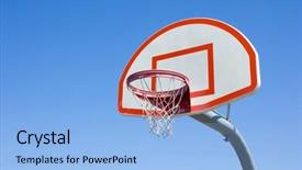  Presentation with basketball court - Cool new presentation theme with basketball court on the black backdrop and a light blue colored foreground