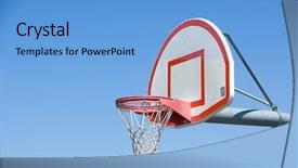  Presentation with basketball court - Amazing theme having basketball court on the black backdrop and a light blue colored foreground