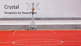  Presentation with basketball court - Slide set enhanced with basketball court outdoor background and a light gray colored foreground