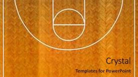  Presentation with basketball court - Theme featuring basketball court top view background and a  colored foreground