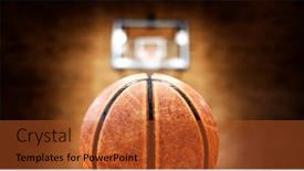  Presentation with basketball court - Slide deck having basketball-court-with-ball-hoops background and a red colored foreground