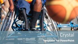  Presentation with basketball players - Presentation theme with basketball-games-african-players background and a  colored foreground