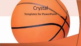  Presentation with basketball - PPT layouts enhanced with basketball isolated over white background background and a coral colored foreground