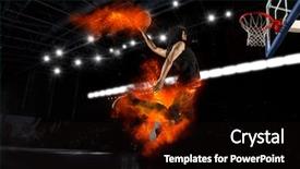  Presentation with professional tennis player athlete man - Cool new slide set with basketball man player basketball concept backdrop and a wine colored foreground