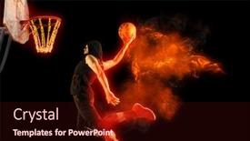  Presentation with basketball - Amazing slides having basketball-man-player-basketball-concept backdrop and a wine colored foreground