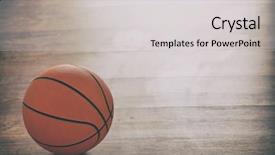  Presentation with basketball court - Audience pleasing theme consisting of basketball on a wooden court backdrop and a  colored foreground