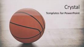  Presentation with basketball court - Colorful slides enhanced with basketball on a wooden court backdrop and a  colored foreground