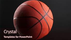  Presentation with basketball - Colorful PPT layouts enhanced with basketball on black background backdrop and a  colored foreground