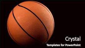  Presentation with march madness basketball - Slides having basketball on black background background and a black colored foreground