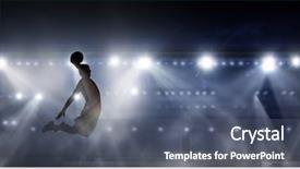  Presentation with game - Slides featuring basketball player - it is game time mixed background and a gray colored foreground