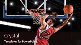  Presentation with basketball - Colorful PPT layouts enhanced with basketball-player-players-in-action backdrop and a wine colored foreground
