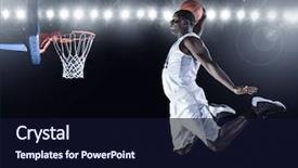  Presentation with amazing - Cool new slides with basketball player scoring an athletic backdrop and a wine colored foreground