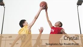  Presentation with basketball players - PPT theme enhanced with decatur pinned on a map of alabama usa background and a mint green colored foreground