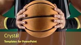  Presentation with basketball collage - Slide set consisting of basketball-players-on-sports-background background and a red colored foreground