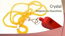  Presentation with whistle - Presentation theme having basketball trophy - beautiful red whistle background and a cream colored foreground
