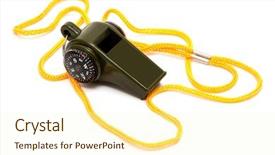  Presentation with whistle - Cool new presentation theme with baseball referee - whistle with a compass backdrop and a cream colored foreground