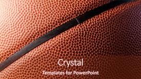  Presentation with skin - Theme with basketball skin texture in orange background and a tawny brown colored foreground