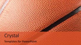  Presentation with basketball - Colorful theme enhanced with basketball skin texture backdrop and a red colored foreground