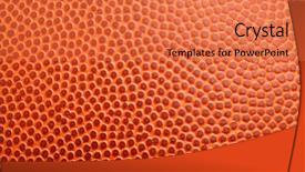  Presentation with basketball - Slide deck with indoor basket ball - basketball texture background and a coral colored foreground