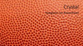  Presentation with basketball - Cool new slide deck with basketball texture backdrop and a coral colored foreground