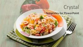  Presentation with capsicum - Beautiful slides featuring strategic decisions red grunge stamp backdrop and a coral colored foreground