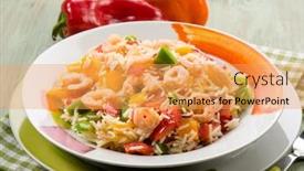  Presentation with capsicum - Presentation design with vision mission business planning corporate background and a light gray colored foreground