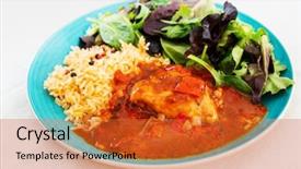  Presentation with peppers - Slide deck enhanced with basque braised chicken with peppers background and a red colored foreground