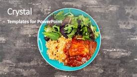  Presentation with peppers - Slide deck having basque braised chicken with peppers background and a gray colored foreground