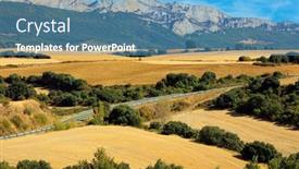  Presentation with forests - Presentation enhanced with basque-country-way-from-san background and a teal colored foreground