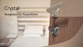  Presentation with brown - PPT theme consisting of bass clef - low angle view of brown background and a soft green colored foreground