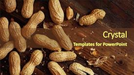  Presentation with wood rustic - Presentation theme consisting of bass clef - roasted peanuts with broken shells background and a tawny brown colored foreground