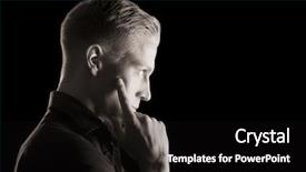  Presentation with black hand - Audience pleasing PPT layouts consisting of bass clef - side-face low key portrait backdrop and a black colored foreground