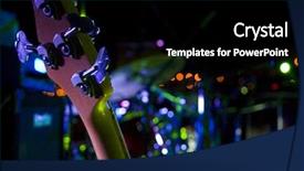  Presentation with bass guitar - PPT layouts with bass guitar and drums background and a black colored foreground