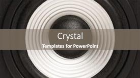  Presentation with sound - Slide set featuring bass-sound-loudspeaker-close-up background and a gray colored foreground