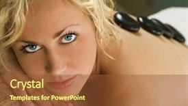  Presentation with happily married couples - Cool new PPT theme with bassalt - beautiful young blond woman happily backdrop and a tawny brown colored foreground