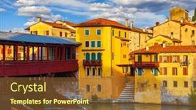  Presentation with bassano - Slide set featuring bassano-del-grappa-veneto-italy background and a tawny brown colored foreground