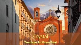  Presentation with bassano - Presentation theme featuring bassano-del-grappa-veneto-region background and a red colored foreground