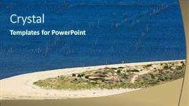  Presentation with tide - Slide set featuring bassin-d-arcachon-landscape background and a ocean colored foreground