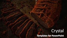  Presentation with beef jerky - Presentation consisting of basturma-dried-tenderloin-of-beef background and a wine colored foreground