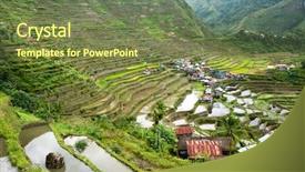  Presentation with rice fields - Amazing presentation theme having batad village in philippine backdrop and a  colored foreground