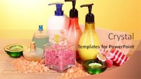  Presentation with yellow - Amazing slide deck having bath-accesories-on-yellow-background backdrop and a  colored foreground