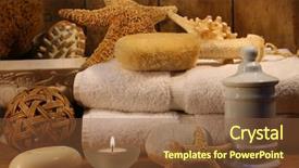  Presentation with accessories - Presentation theme having bath accessories background and a  colored foreground