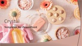  Presentation with natural products - Presentation theme consisting of bath-and-body-care-products background and a lemonade colored foreground