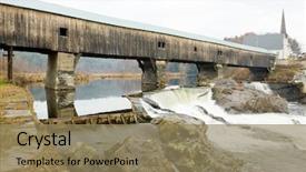  Presentation with bridge - Beautiful presentation featuring bath bridge 1832 new hampshire backdrop and a coral colored foreground