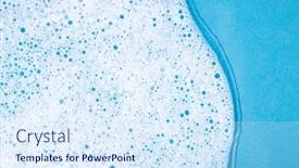  Presentation with bubble - Colorful presentation theme enhanced with bath-foam-close-up-bubble backdrop and a sky blue colored foreground