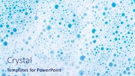  Presentation with foam - Slide set having bath-foam-close-up-bubble background and a sky blue colored foreground
