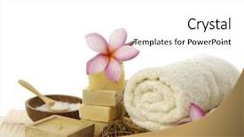  Presentation with relaxation - PPT theme with bath relaxation and body treatment background and a white colored foreground
