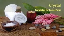  Presentation with culture and treatment - Presentation theme having bath relaxation and body treatment background and a  colored foreground