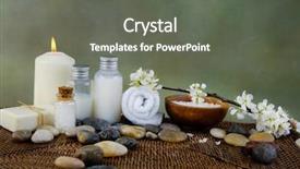  Presentation with relaxation - Cool new presentation design with bath relaxation and body treatment backdrop and a gray colored foreground