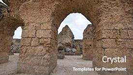  Presentation with election tunis - Audience pleasing presentation consisting of bath roman - archs at antonine thermae tunis backdrop and a violet colored foreground